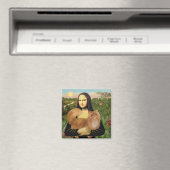 Aimant Mona Lisa - Chat Persan rouge (In Situ (Lave-vaisselle))
