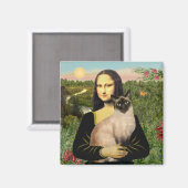Aimant Mona Lisa - Chat siamois Seal Point (Recto/Verso)