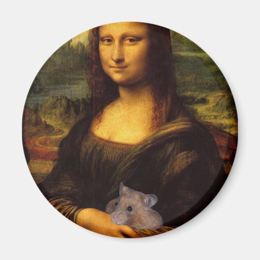 Aimant Mona Lisa With Hamster (Devant)