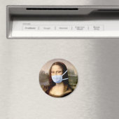 Aimant Mona Lisa with Mask Da Vinci Spoofing The Arts (In Situ (Lave-vaisselle))