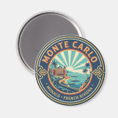 Aimant Monaco Monte-Carlo la nuit (Recto/Verso)