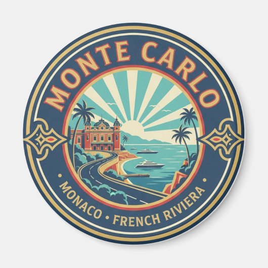 Aimant Monaco Monte-Carlo la nuit (Devant)