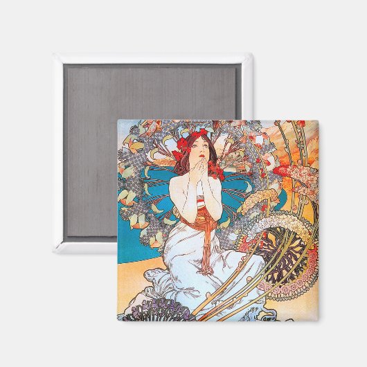 Aimant Monaco, Monte-Carlo, Mucha (Recto/Verso)