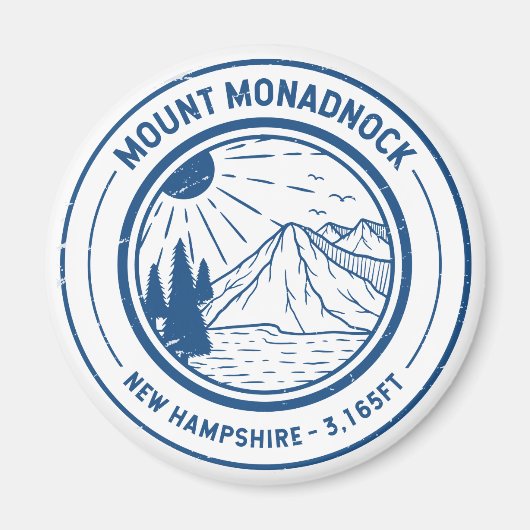 Aimant Monadnock New Hampshire Randonnée Ski Travel (Devant)