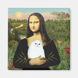 Aimant MonaLisa - chaton Persan blanc #49