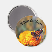 Aimant Monarch Butterfly Marigold Merci photo (Recto/Verso)