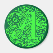 Aimant Monarchie verte "A" (Devant)