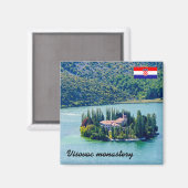 Aimant Monastère de Visovac à Krka NP - Croatie (Recto/Verso)