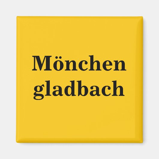Aimant Mönchengladbach Schild Gold Gleb (Devant)