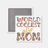 Aimant Monde Coolest Maman (Recto/Verso)
