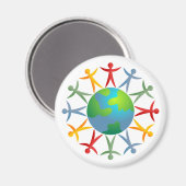 Aimant Monde diversifié (Recto/Verso)