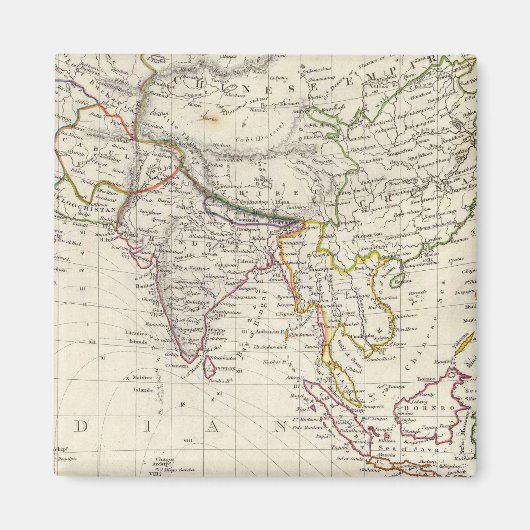 Aimant Monde, gnomonic proj IV Asie (Devant)