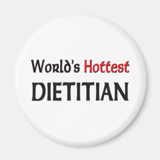 Aimant Monde le plus chaud diététiste (Devant)