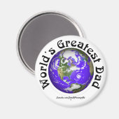 Aimant Monde le plus grand papa ! (Recto/Verso)