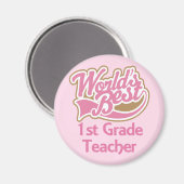 Aimant Monde meilleur enseignant de 1ère année (Recto/Verso)