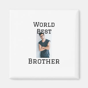 Aimant Monde meilleur frère ajouter nom texte sport texte