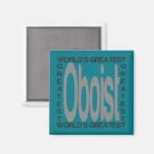 Aimant Monde Oboiste le plus grand (Recto/Verso)