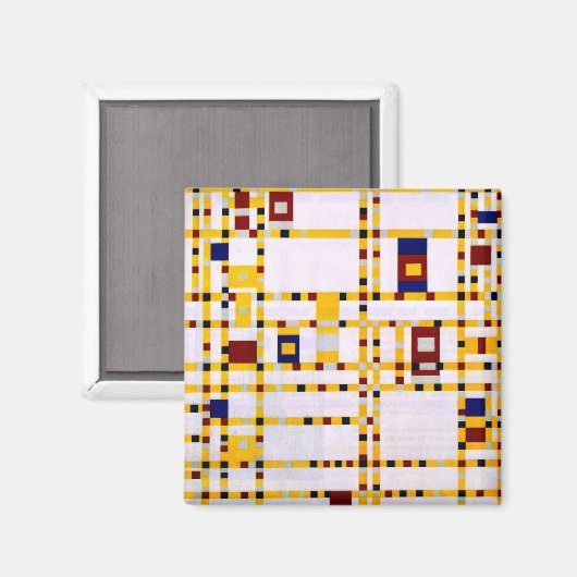 Aimant Mondrian - Broadway Boogie Woogie (Recto/Verso)