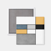 Aimant Mondrian inspiré (Recto/Verso)