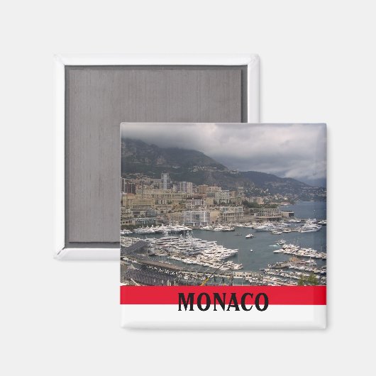 Aimant Monégasque avec yachts (Recto/Verso)