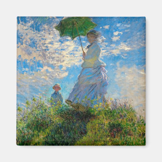 Aimant Monet Femme Parasol Impressionnisme (Devant)
