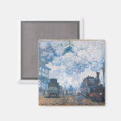 Aimant Monet - Gare Saint-Lazare, Arrivée du train (Recto/Verso)