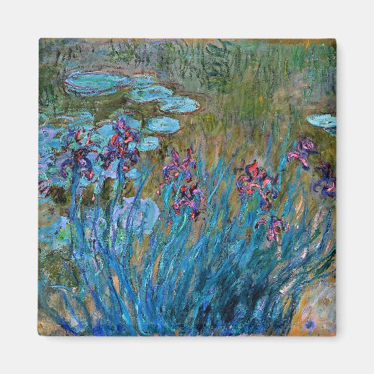 Aimant Monet - Irises et nymphes (Devant)