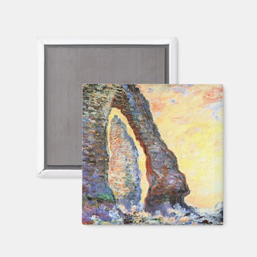 Aimant Monet - L'aiguille rocheuse vue par la Porte d'Ava (Recto/Verso)