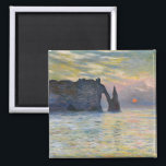 Aimant Monet - Le Manneport, Falaise à Etretat, coucher d<br><div class="desc">Le Manneport,  Cliff à Etretat,  Sunset / Etretat,  couchant soleil - Claude Monet en 1883</div>