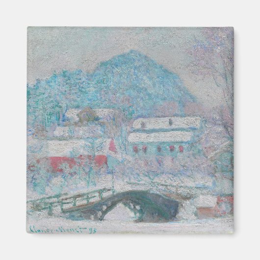 Aimant Monet - Norvège, Village de Sandviken dans la neig (Devant)