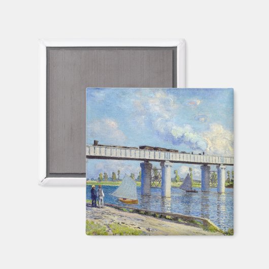 Aimant Monet - Pont ferroviaire à Argenteuil (Recto/Verso)