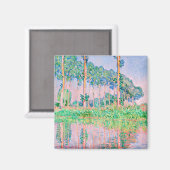 Aimant Monet - Poplars, effet rose (Recto/Verso)