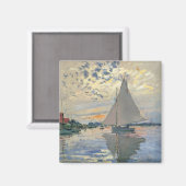 Aimant Monet Sailboat Français Impressionnisme Art classi (Recto/Verso)