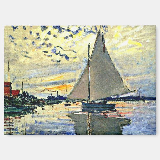 Aimant Monet - Voilier au Petit GENNEVILLIERS (Recto)