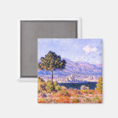 Aimant Monet - Vue d'Antibes du plateau Notre Dame (Recto/Verso)