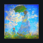 Aimant Monet Woman avec un parasol<br><div class="desc">Un aimant de portrait familial avec Camille,  épouse de Claude Monet,  tenant un parasol,  et son fils Jean,  se promenent dans un champ vert vif soufflé par le vent pendant une journée d’été. Un grand cadeau Monet pour les amateurs d'impressionnisme et d'art français.</div>