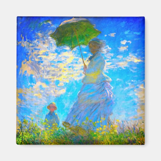 Aimant Monet Woman avec un parasol (Devant)