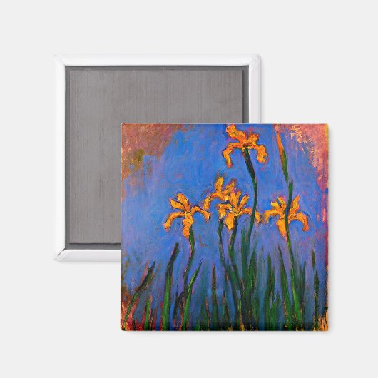 Aimant Monet - Yellow Irises (Recto/Verso)