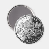 Aimant monétaire letton (Recto/Verso)