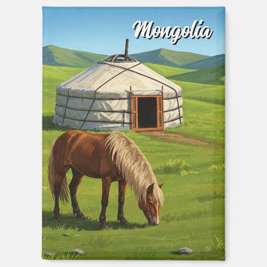 Aimant Mongolie Voyages (Recto)