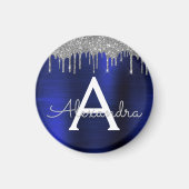 Aimant Mongram de Silver Navy (Devant)