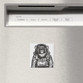 Aimant Monkey Astronaut (In Situ (Lave-vaisselle))