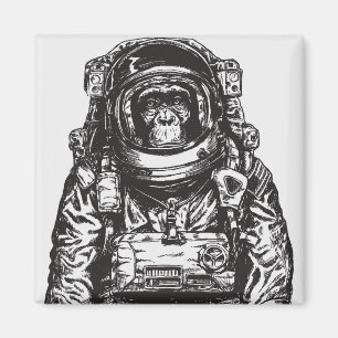 Aimant Monkey Astronaut