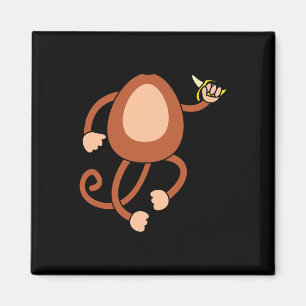 Aimant Monkey Holding Nana Costume Amusant Easy Halloween
