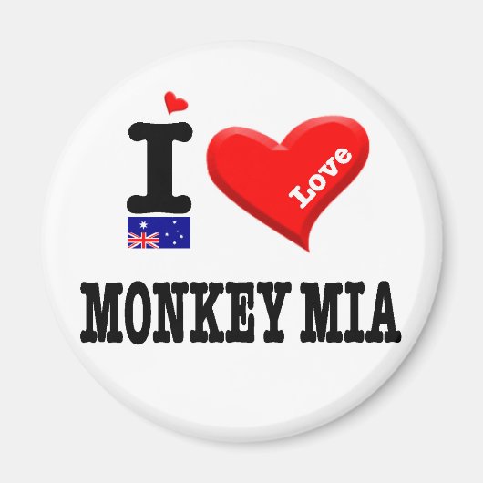 Aimant MONKEY MIA - I Love (Devant)
