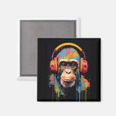 Aimant Monkey Music Art Monkey Art Monkey Gallery Art (Recto/Verso)