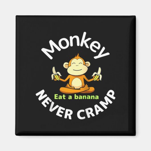 Aimant Monkey Never Cramp Eat A Banana Raglan Baseball Te (Devant)