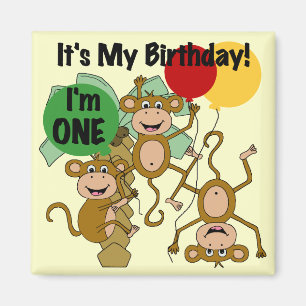 Aimant Monkey Shine 1er Anniversaire Tshirts et cadeaux