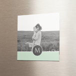 Aimant Monnaie Pastel minimaliste Nom et photo personnali<br><div class="desc">Monnaie Pastel minimaliste Nom et photo personnalisés</div>
