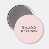 Aimant Monogram Blush Pink Modern Minimalist Feminine (Recto/Verso)